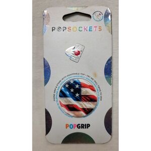 PopSockets PopGrip American Flag Swappable Top Phone Grip Stand USA Patriotic